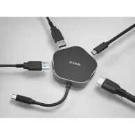 Replikator portów D-Link 4in1 USB-C DUB-M420 - 2x USB-A 3.0, USB-C, HDMI 1.4, PD 60W