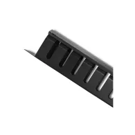Organizer kabli 19" Qoltec 54476 - 1U, czarny