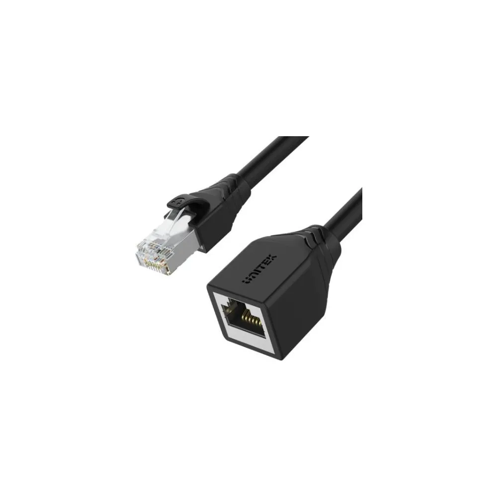 Kabel przedłużacz Unitek Ethernet RJ-45 CAT.6 STP C1896BK-0.5M, 50 cm, Czarny | Sklep ITnes.pl, IT for BUSINESS