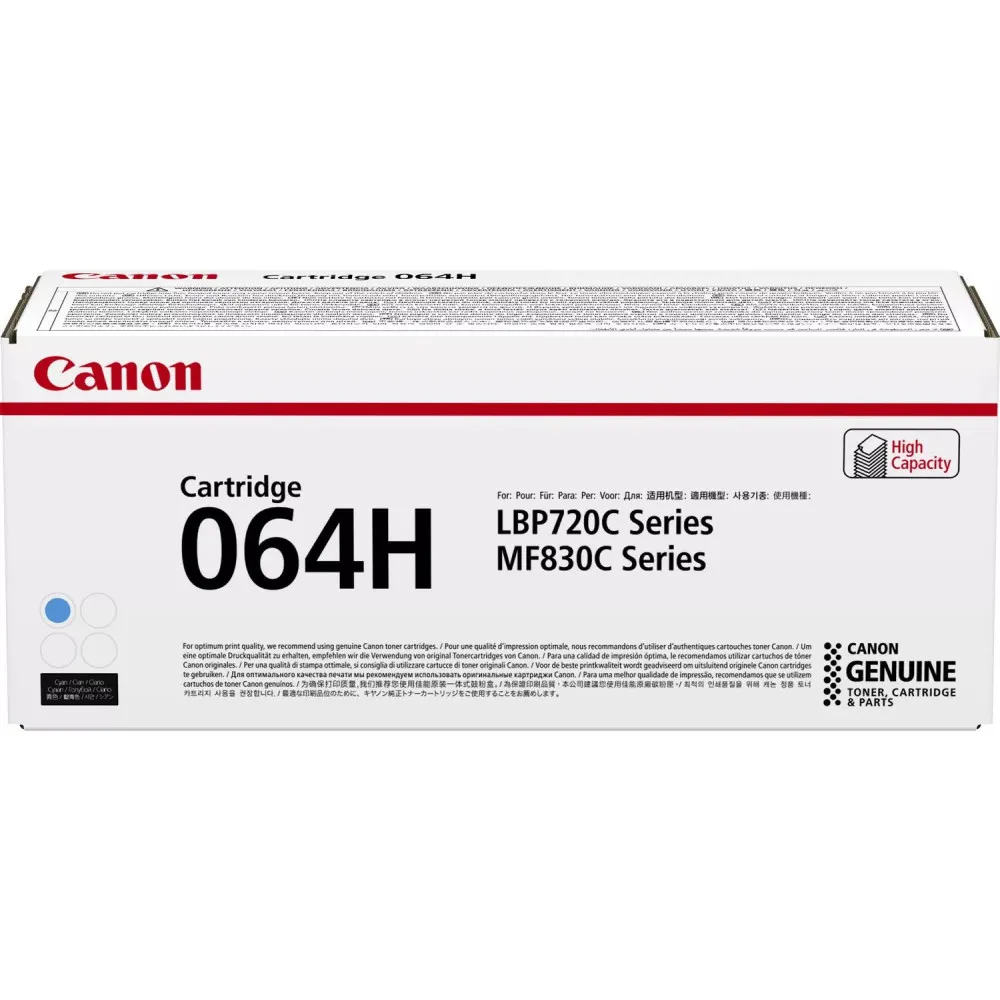 Toner Canon CRG-064H Cyan 4936C001 - Oryginał, 10400 stron Toner Canon CRG-064H Cyan 4936C001 - Oryginał, 10400 stron