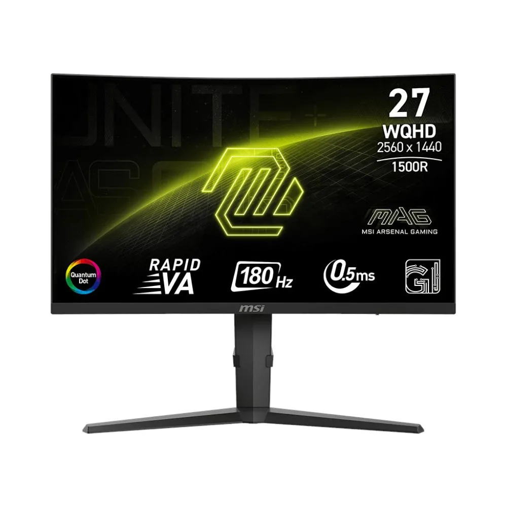 Monitor MSI MAG 275CQRF QD E2, 27", 2560x1440 (QHD), zakrzywiony, Rapid VA, 0,5 ms, Czarny | Sklep ITnes.pl, IT for BUSINESS