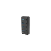 Hub Natec 4x USB-A 3.0 - 4 porty, Czarny - NHU-1557 | Sklep ITnes.pl - IT for BUSINESS