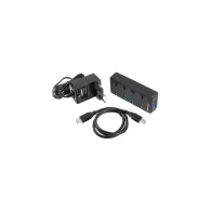 Hub Natec 4x USB-A 3.0 - 4 porty, Czarny - NHU-1557 | Sklep ITnes.pl - IT for BUSINESS