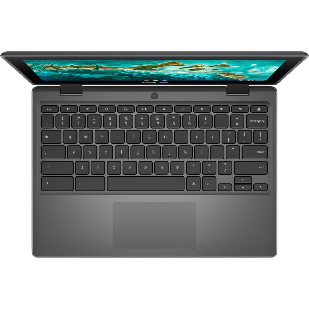 Zdjęcie produktu Laptop ASUS Chromebook Flip CR1100 CR1100FKA-BP0441 - Celeron N5100/11,6" HD dotykowy/RAM 4GB/eMMC 64GB/Szary/Chrome OS