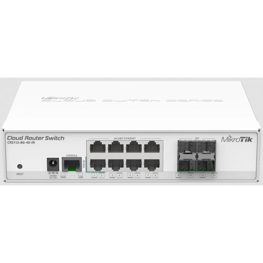 Switch zarządzalny MikroTik Cloud Router Switch CRS112-8G-4S-IN, 8x 100|1000Mbps RJ45, 4x 1000 SFP | Sklep ITnes.pl, IT for BUSINESS