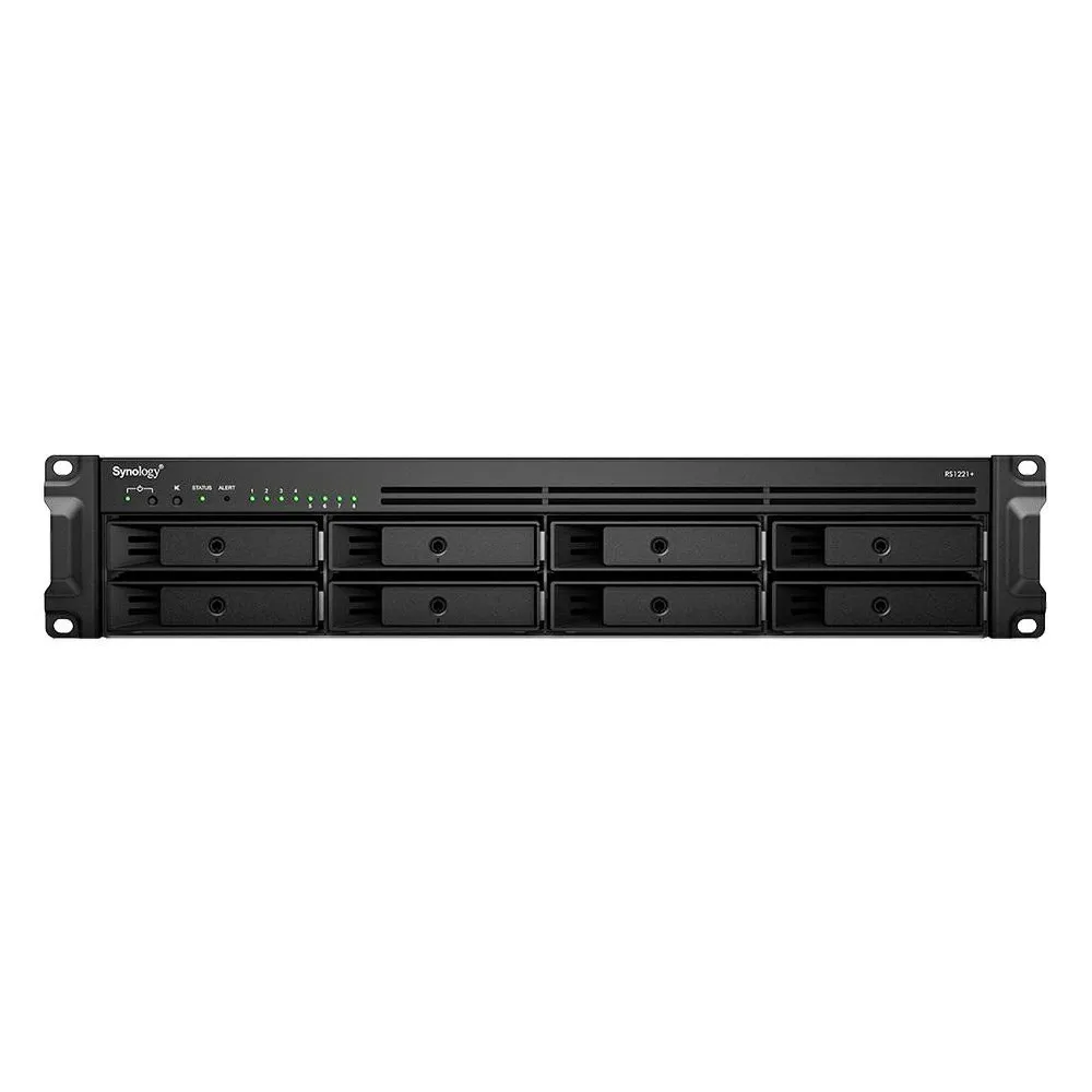 Serwer NAS Synology Rack Plus RS1221P8, Rack (2U), Ryzen V1500B, 8GB RAM, 60TB, 8 wnęk, 3 lata Carry-in | Sklep ITnes.pl, IT for