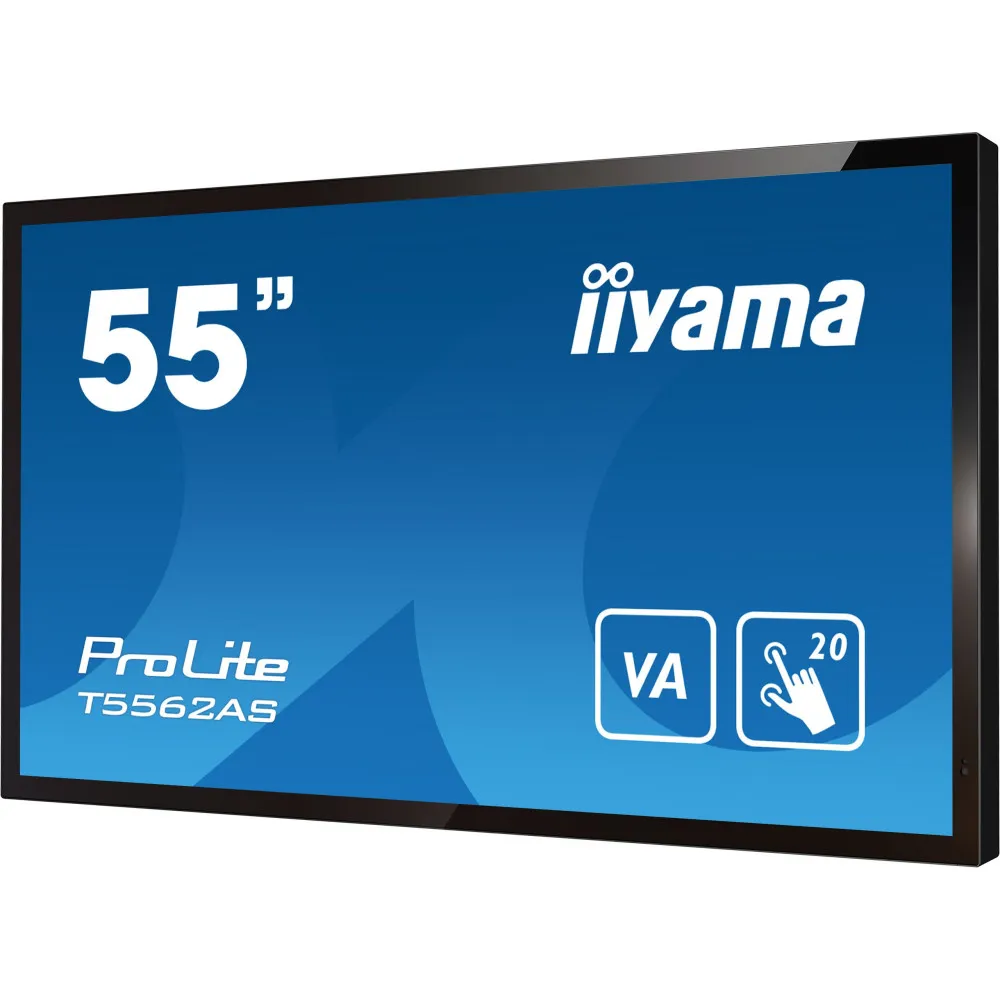 Zdjęcie produktu Monitor iiyama ProLite T5562AS-B1 - 54,6"/3840x2160 (4K)/VA/8 ms/dotykowy/Czarny