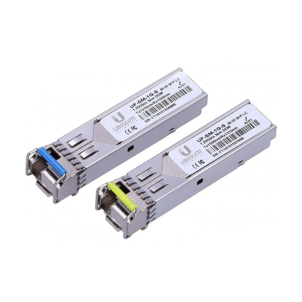 Moduł SFP Ubiquiti UACC-OM-SM-1G-S-2 - jednomodowy, 1,25Gbps, zasięg 3km, Simplex LC, BIDI