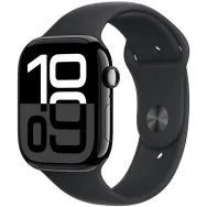 Smartwatch Apple Watch 10 MWWQ3QI/A - 46 mm, GPS, aluminium w kolorze onyksu z paskiem sportowym czarnym, M|L