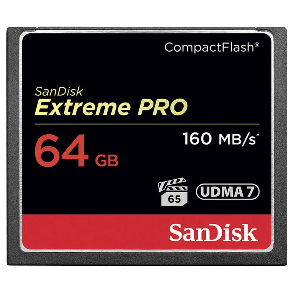 Karta pamięci Compactflash SanDisk Extreme PRO 64GB 160/150 MB/s SDCFXPS-064G-X46 - Czarna, Czerwona | Sklep ITnes.pl - IT for B