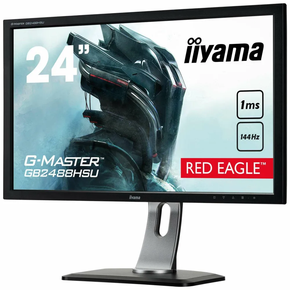 Zdjęcie produktu Monitor iiyama G-MASTER GB2488HSU-B3 - 24"/1920x1080 (Full HD)/145Hz/TN/FreeSync/1 ms/pivot/Czarny