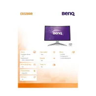 Monitor Benq EX3200R 9H.LFCLA.TSE, 31,5", 1920x1080 (FHD), 76Hz, zakrzywiony, VA, 4 ms, Szary | Sklep ITnes.pl, IT for BUSINESS