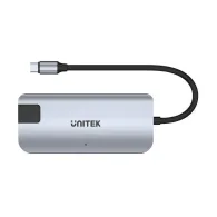 Stacja dokująca Unitek P5+ USB-C D1028A, Kolor srebrny, Czarny, 2 x USB 3.0, 1 x HDMI, 1 x LAN, | Sklep ITnes.pl, IT for BUSINES