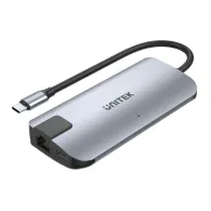 Stacja dokująca Unitek P5+ USB-C D1028A, Kolor srebrny, Czarny, 2 x USB 3.0, 1 x HDMI, 1 x LAN, | Sklep ITnes.pl, IT for BUSINES
