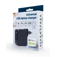 Uniwersalna ładowarka laptopa Gembird USB-C 60W NPA-PD60-01 - wymienne końcówki