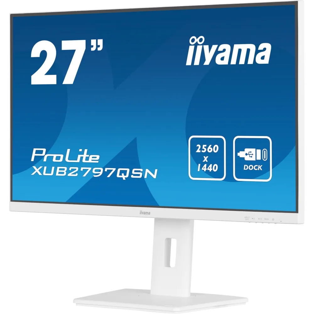 Zdjęcie produktu Monitor iiyama ProLite XUB2797QSN-W2 - 27"/2560x1440 (QHD)/100Hz/IPS/1 ms/pivot/USB-C/Biały