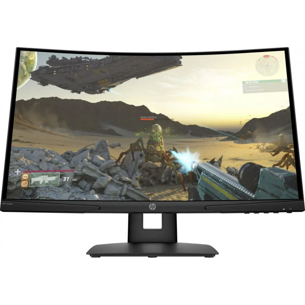Monitor HP X24c Gaming 9FM22AA, 23,6", 1920x1080 (FHD), 144Hz, zakrzywiony, VA, FreeSync, 4 ms, Czarny | Sklep ITnes.pl, IT for 