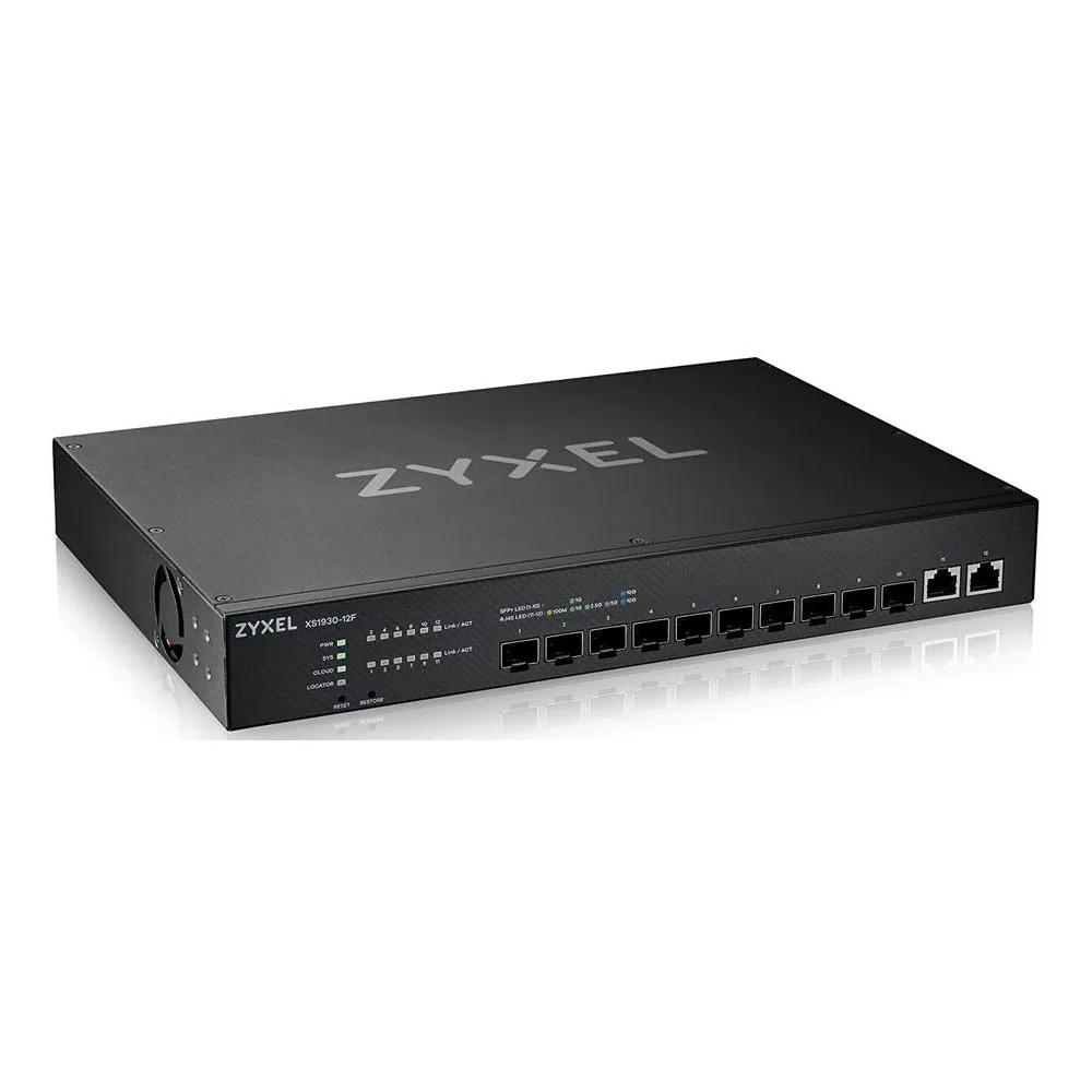 Switch zarządzalny Zyxel XS1930-12F-ZZ0101F, 10x SFP+ 10Gbps, 2x RJ45 10Gbps, SMART | Sklep ITnes.pl, IT for BUSINESS