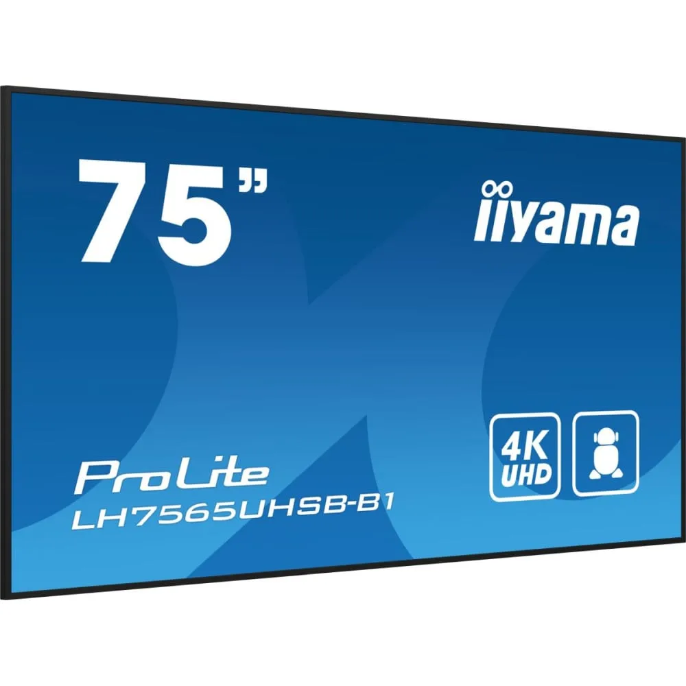 Monitor iiyama ProLite LH7565UHSB-B1 - 74,4"/3840x2160 (4K)/IPS/8 ms/Czarny - zdjęcie