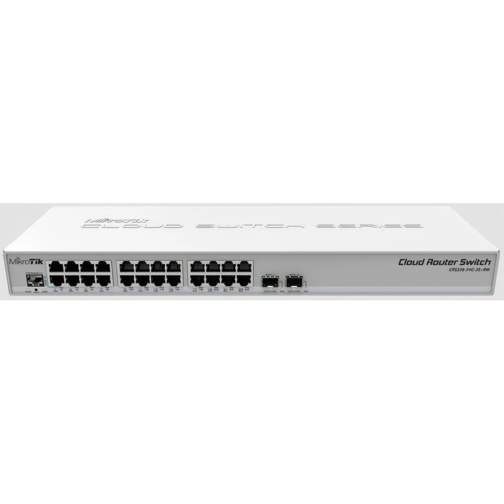 Switch zarządzalny MikroTik Cloud Smart Switch CRS326-24G-2S+RM, 24x 1GbE RJ45, 2x 10GbE SFP+ | Sklep ITnes.pl, IT for BUSINESS