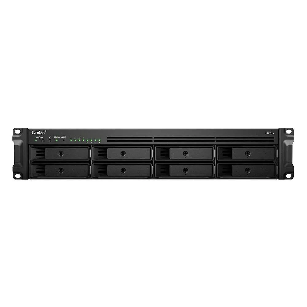 Serwer NAS Synology Rack Plus RS1221RPXI, Rack (2U), Ryzen V1500B, 4GB RAM, 24TB, 8 wnęk, 3 lata Carry-in | Sklep ITnes.pl, IT f