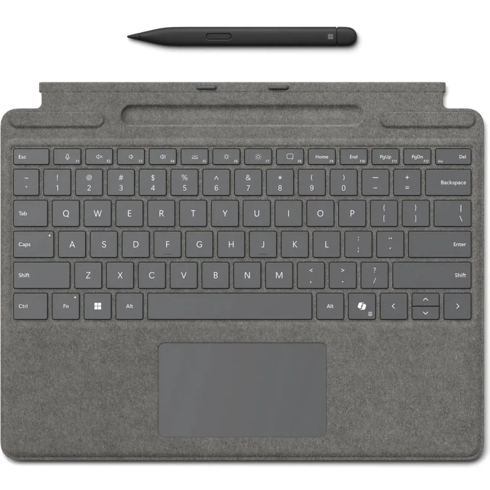 Klawiatura Microsoft Surface Pro Signature Type Cover COPILOT+ + Slim Pen 2 8X8-00185 - Platynowa Klawiatura Microsoft Surface Pro Signature Type Cover COPILOT+ + Slim Pen 2 8X8-00185 - Platynowa