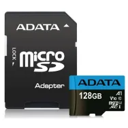 Karta pamięci ADATA Premier 128GB UHS1/CL10/A1 + adapter AUSDX128GUICL10A1-RA1 - Czarna | Sklep ITnes.pl - IT for BUSINESS