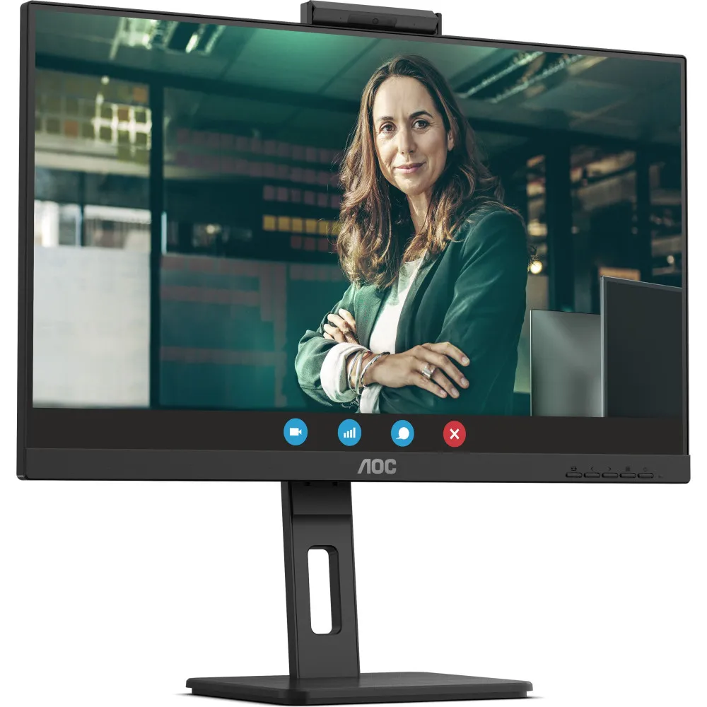 Zdjęcie produktu Monitor AOC 24P3CW - 23,8"/1920x1080 (Full HD)/100Hz/IPS/HDR/4 ms/pivot/kamera/USB-C/Czarny