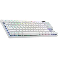 Klawiatura bezprzewodowa Logitech PRO X TKL LIGHTSPEED 920-012148 - Biała