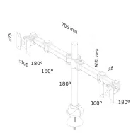 Uchwyt biurkowy do monitora Neomounts by Newstar Flat Screen Desk Mount 10-27" FPMA-D960DG - Czarny