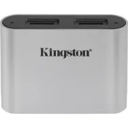 Czytnik kart pamięci Kingston Workflow USB-C WFS-SDC - Kolor srebrny, Czarny | Sklep ITnes.pl - IT for BUSINESS