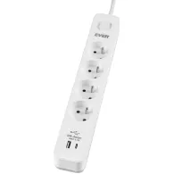 Listwa zasilająca antyprzepięciowa Ever PROTECT 4PL 1A1C USB T/LZ12-PRO015/1000