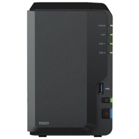 Serwer NAS Synology Desktop Value DS223ZW - Tower, Realtek RTD1619B, 2 GB RAM, 20 TB, 2 wnęki - zdjęcie 3