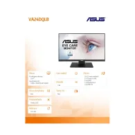 Monitor ASUS VA24DQLB, 23,8", 1920x1080 (FHD), 75Hz, IPS, 5 ms, pivot, Czarny | Sklep ITnes.pl, IT for BUSINESS