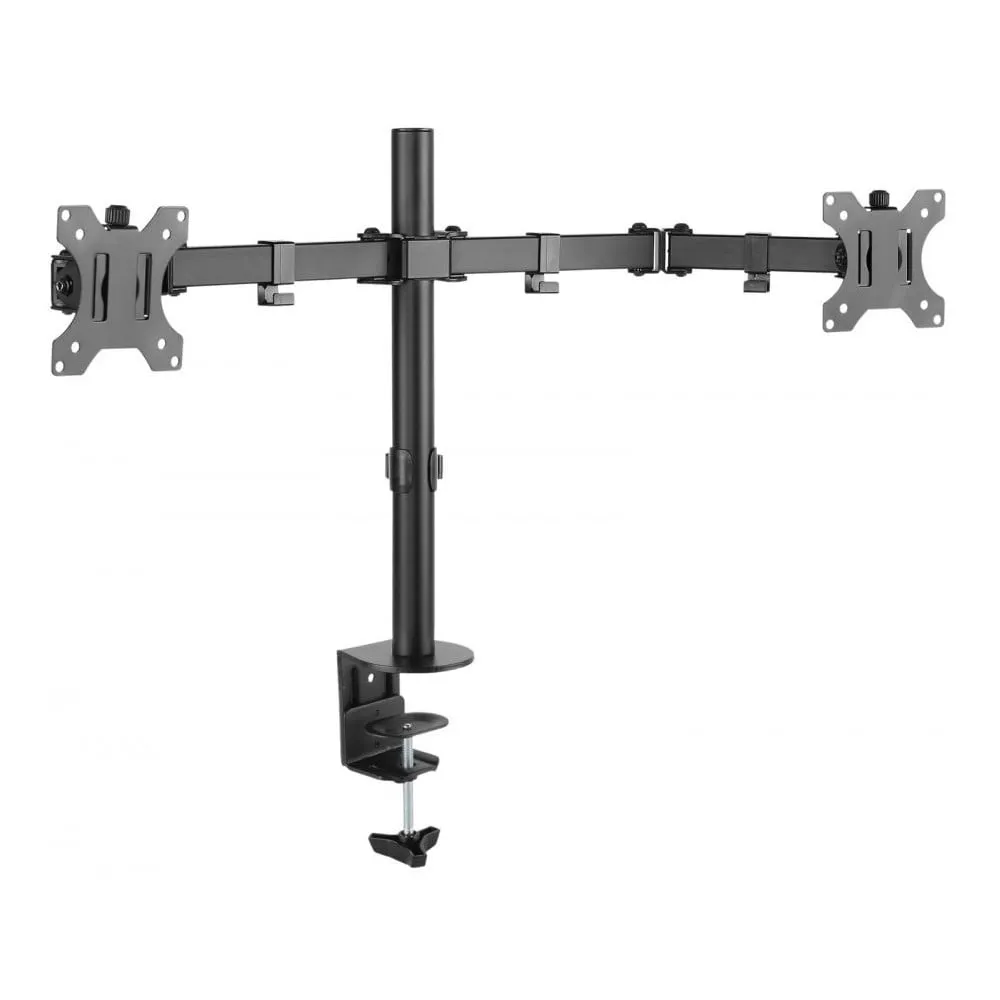 Uchwyt biurkowy na monitory Techly LED/LCD 13-32" - 2 monitory, 2 x 8 kg, Czarny - 360912 | Sklep ITnes.pl - IT for BUSINESS