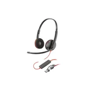 Zestaw słuchawkowy Poly Blackwire 3220 Stereo USB-C Black Headset +USB-C/A Adapter (Bulk) 8X2J9A6