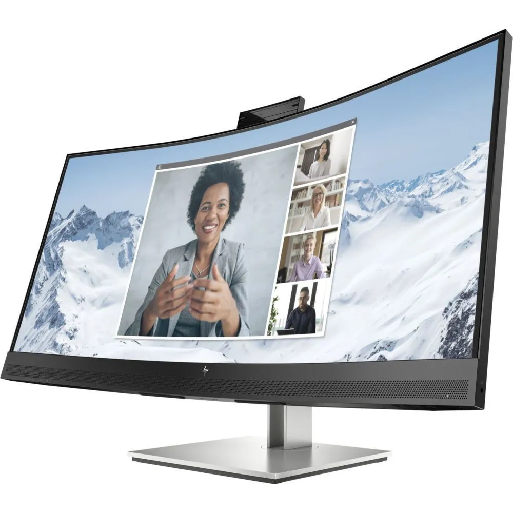 Monitor HP E34m G4 40Z26E9 - 34"/3440x1440 (UWQHD)/75Hz/21:9/zakrzywiony/VA/5 ms/kamera/USB-C/Czarno-srebrny