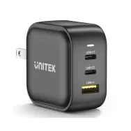 Unitek Ładowarka GaN 3 porty, PD 66W QC 3.0 czarna - P1108ABK | Sklep
