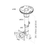 Uchwyt sufitowy do monitorów Neomounts by Newstar 10-30" FPMA-C025BLACK - Czarny
