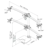 Uchwyt biurkowy do monitora Neomounts by Newstar Flat Screen Desk Mount 10-27" FPMA-D700DD6 - Czarny
