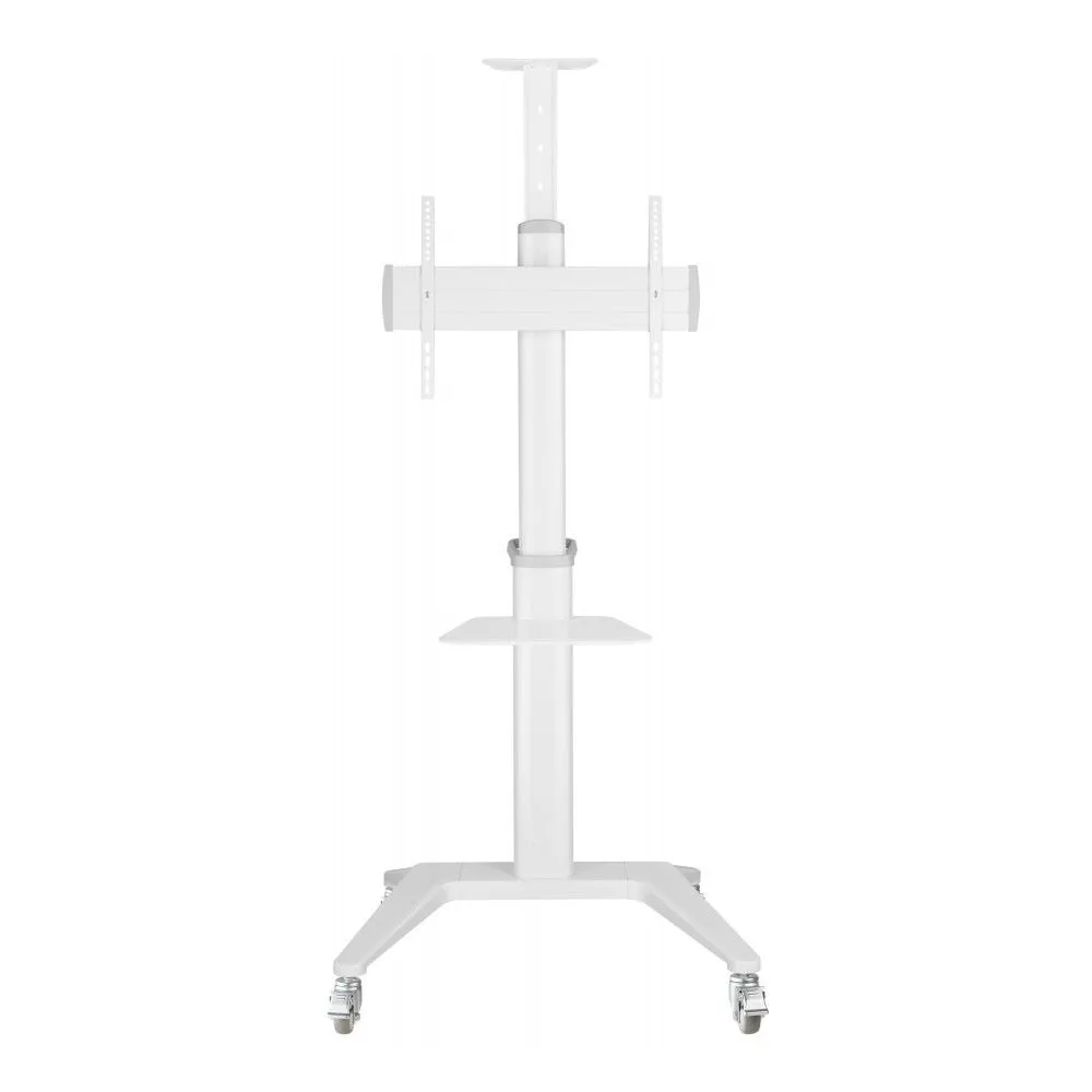 Stojak podłogowy mobilny na monitor Techly 37-70" 362176 - 70 kg/2 półki/Biały | Sklep ITnes.pl - IT for BUSINESS