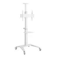 Stojak podłogowy mobilny na monitor Techly 37-70" 362176 - 70 kg/2 półki/Biały | Sklep ITnes.pl - IT for BUSINESS