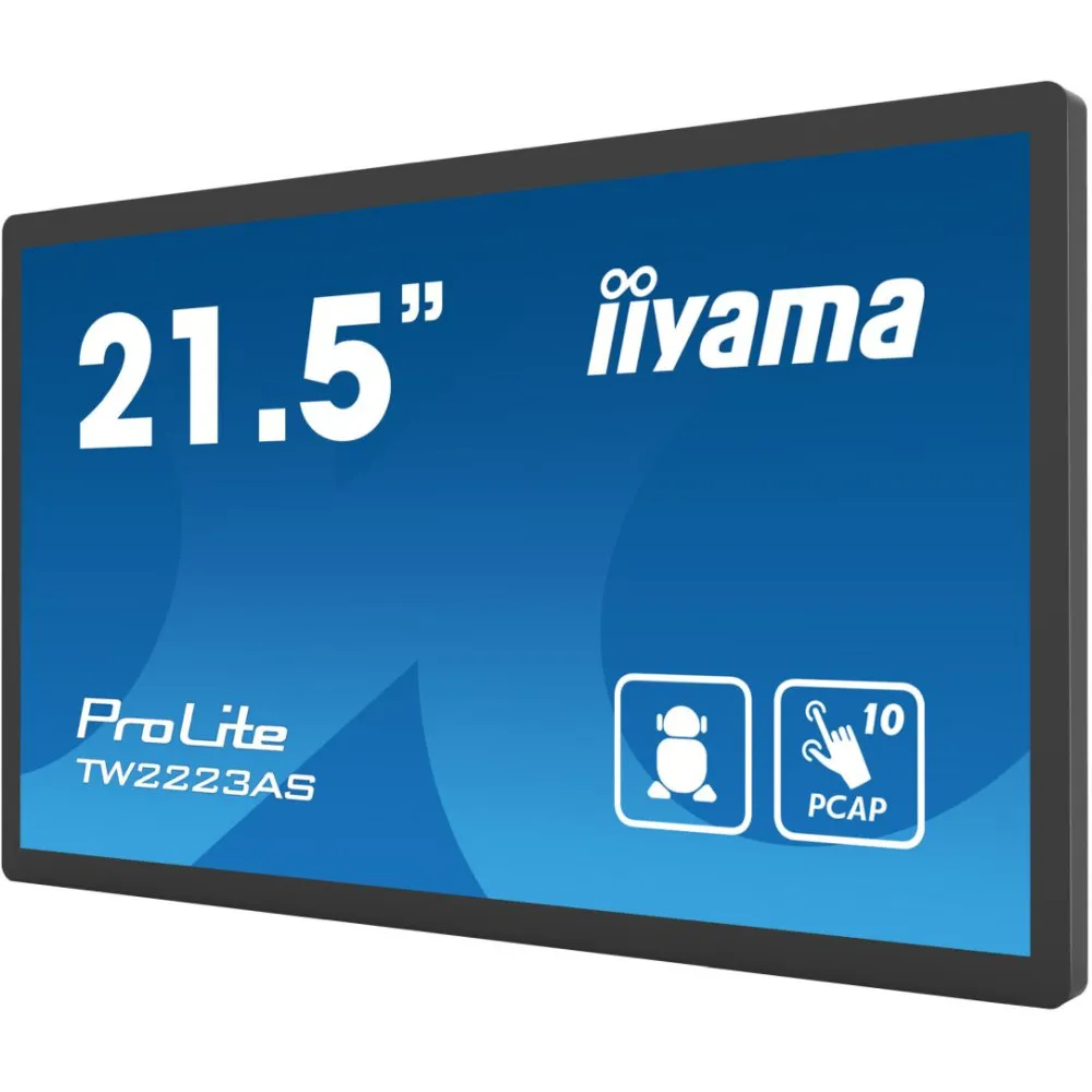 Zdjęcie produktu Monitor iiyama ProLite TW2223AS-B2 - 21,5"/1920x1080 (Full HD)/VA/18 ms/dotykowy/Czarny