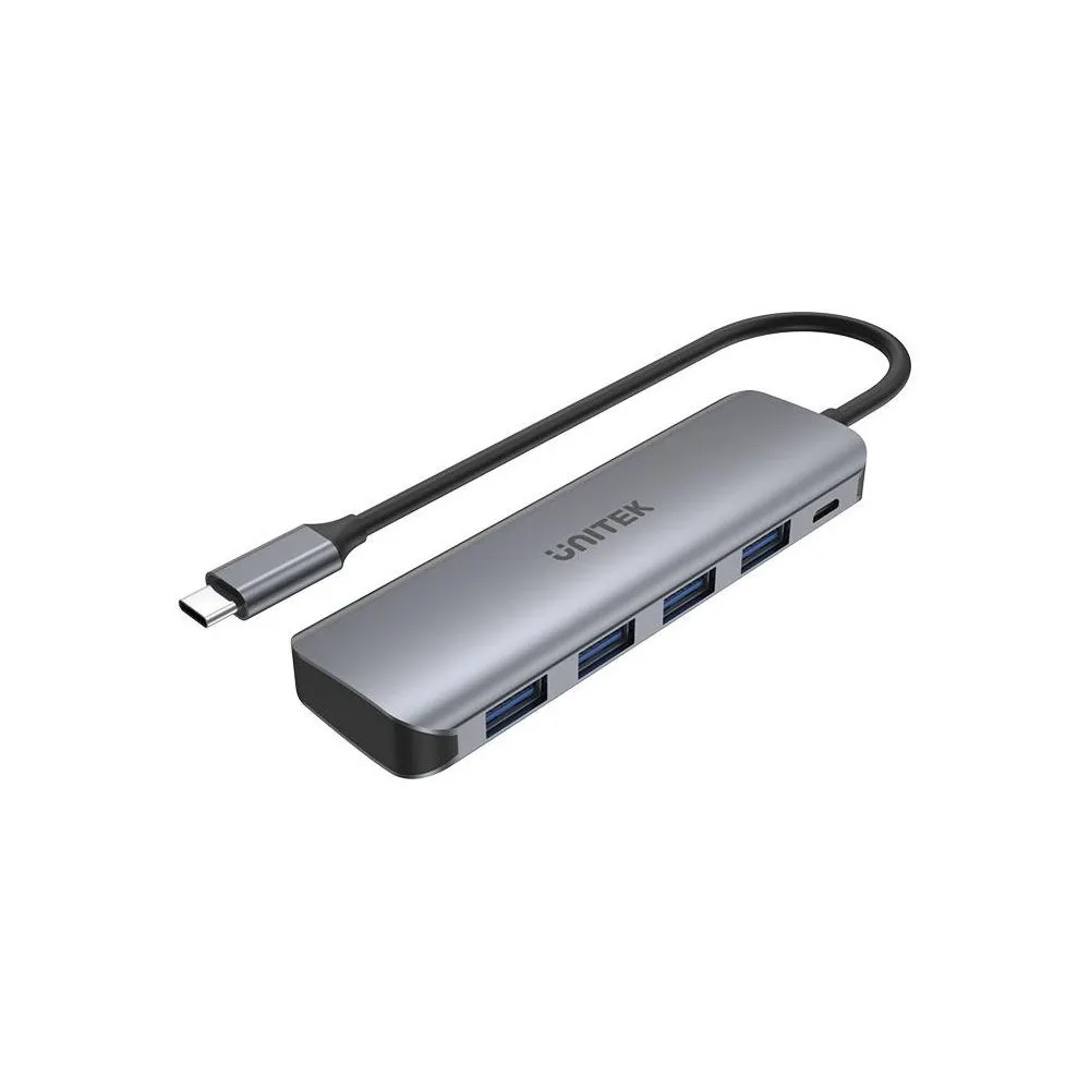 Hub aktywny Unitek USB-C 4x USB 3.1 Gen 1 microUSB H1107A, 4 porty, Kolor srebrny | Sklep ITnes.pl, IT for BUSINESS