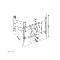 Uchwyt ścienny Neomounts by Newstar Flat Screen Wall Mount FPMA-W460BLACK - Czarny