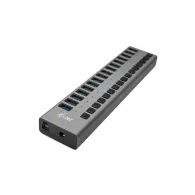 Hub i-tec USB 3.0 Charging HUB + Power Adapter 90 W U3CHARGEHUB16, 16 portów, Szary | Sklep ITnes.pl, IT for BUSINESS