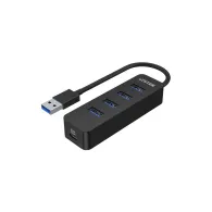Hub Unitek USB-A 4X USB-A 3.1 10W H1117A - 4 porty, Czarny | Sklep ITnes.pl - IT for BUSINESS