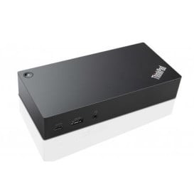 Stacja dokująca Lenovo ThinkPad USB-C Dock 40A90090EU - 1 x VGA/2 x DisplayPort/4 x USB 3.0/1 x RJ-45/2 x USB 2.0/Czarna