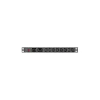 Listwa zasilająca Rack PDU Lanberg PDU-02I1908I-0200-C20-BK - 1U, 2x IEC C19, 8x IEC C13, przewód 2m IEC C20