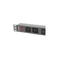 Listwa zasilająca Rack PDU Lanberg PDU-02I1908I-0200-C20-BK - 1U, 2x IEC C19, 8x IEC C13, przewód 2m IEC C20